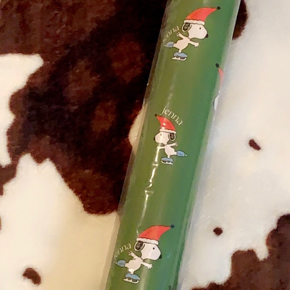 Snoopy Personalized “Jenna” Christmas Wrapping Paper - Picture 3 of 4